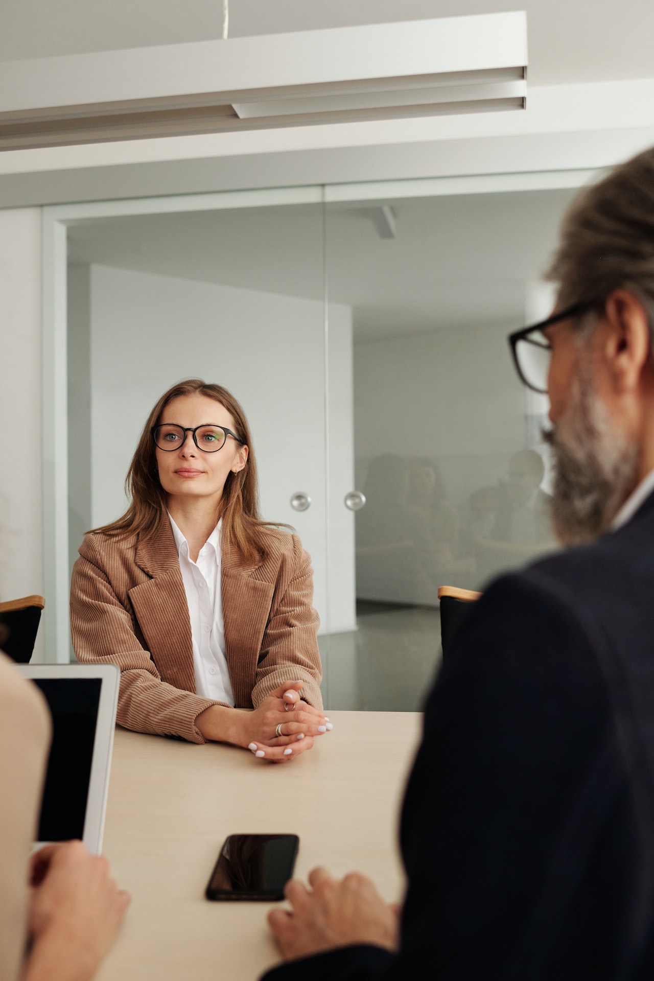 Man and woman in meeting